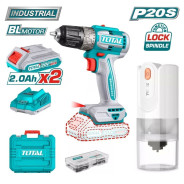 Набор аккумуляторных инструментов, 20В, 2АКБ 2,0 А/ч,   TOTAL TOSLI240315