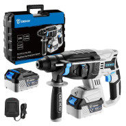 Перфоратор аккумуляторный, 20В, 2АКБ 4,0А/ч, 3,0Дж, 900 об.мин,  DEKO ZKCH20 в кейсе...Deko 084-1042