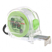 Рулетка Кварц, прозрачный корпус, амортизатор, 5 м х 25 мм  ...Сибртех 32522