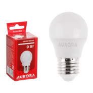 Лампа светодиодная G45 ШАР 9Вт 230В E27 4500K  AURORA A200-020