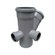 Крестовина двухпл. ВК 110/110х45/50/50 левая, тыл (Для внутренней канализации)  ...РосТурПласт 36533