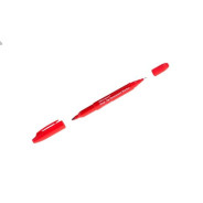 Маркер перманентный двухсторонний красный, пулевидный, 0,8/2,2мм (толщ. линии 0,8/2,2 мм. Цвет красн...OFFICESPACE DPM_1578RD