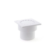 Сливной трап вертикальный D 110 с сухим затвором, решетка пласт. 150х150 mm, белый  ...РосТурПласт 36585