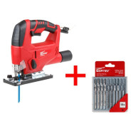 Лобзик электрический 600Вт, пропил до 65 мм, JS 6506-2 E в кор.+набор пилок для лобзика  ...WORTEX JS65062E00021А1