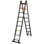 Лестница-стремянка телескопическая алюм. бытовая 2.8+2.8м (9+9 ступ.)  ...Rock FORCE RF-UP280-M