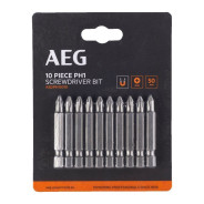 Набор бит РН1, 50 мм AEG ASDPH15010 (10 шт)AEG Powertools 4932479513