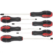 Набор ударных отверток 6шт., PH1x75, PH2x100, PH3x150, SL5x75, SL6x100, SL8x150, CrV  ...Matrix 19120