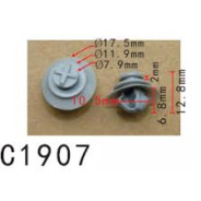 Клипса для крепления внутренней обшивки а/м Пежо пластиковая (100шт/уп.)  ...Forsage C1907( Peugeot)