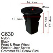 Клипса для крепления внутренней обшивки а/м Тойота пластиковая (100шт/уп.)  ...Forsage C0630Yellow(Toyota)