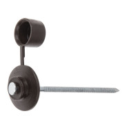 Гвоздь кровельный 2.8х70 мм с пласт. шляпкой, темно-коричн. (100 шт в пласт. конт.) (для ондулина)  ...STARFIX SMP5-74393-100