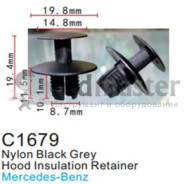 Клипса для крепления внутренней обшивки а/м Мерседес пластиковая (100шт/уп.)  ...Forsage C1679Black(Mersedes)