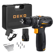 Дрель-шуруповерт аккумуляторная, 12В, 2 АКБ 2.0 А/ч, DEKO GCD12DU3 SET4...Deko 063-4038
