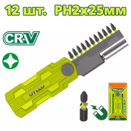 Набор бит ударных с держателем 25мм   (12 шт)DYLLU DTBS2602