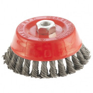 Щетка для УШМ, 125 мм, М14, Чашка, крученая проволока 0.58 мм  ...Matrix 74625