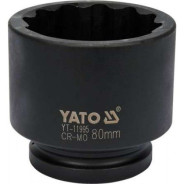 Головка торцевая ударная 1" 12гр. 80 мм. L100 мм. CrMo  YATO YT-11995