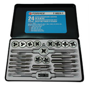 Набор метчиков и плашек метрических 24пр.(М5х0.8/0.9, М6х0.75/1.0, М8х1.0/1.25, М10х1.25/1.5, М12х1....Forsage F-M024-1