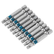 Набор бит TORX 25х50, сталь S2, 10 шт.  Gross 11471
