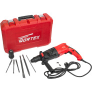 Перфоратор RH 2829 F, 900 Вт, 3.2 Дж, патрон SDS-plus + (2 зубила, 3 сверла)  ...WORTEX RH2829F1102