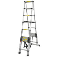 Стремянка телескопическая алюм. бытовая 3.8м (13+13 ступ.)  Forsage F-UP380-2