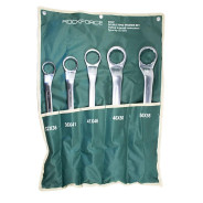 Набор ключей накидных отогнутых на 45 грд. 5 пр. (32x36 - 50x55 мм.), на полотне  ...Rock FORCE RF-5059P