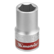 Головка торцевая, 13 mm, 6-гранная, CrV, под квадрат 1/2", хромированная  ...Matrix 13113