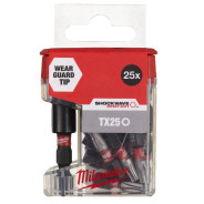 Бита Shockwave TX25 25 мм (26 шт.) с держателем в TicTac MILWAUKEE Milwaukee 4932479858