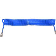 Шланг спиральный для воздуха с фитингами 6.5х10мм 10м (PU)  YATO YT-24205