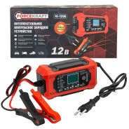Устройство зарядное импульсное для АКБ  (12В,автостоп,функция восст.-я,защита от превыш.напряж. и ко...FORCEKRAFT FK-1206