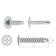 Саморез 4.2х32 mm с прессшайбой, цинк, со сверлом (25 шт)  STARFIX SMZ1-50358-25
