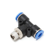 Фитинг Т-образный  для пластиковых трубок 10мм с наружной резьбой 1/4"  ...Partner SPB10-02