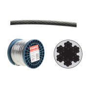 Трос стальной в ПВХ М6(5) DIN 3055 (бухта 100 м)  STARFIX SMP-53736-100
