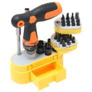 Отвертка реверсивная Т-образная телескопическая, с комплектом бит и головок 32пр.  ...BaumAuto BM-30314232