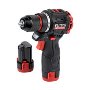 Дрель-шуруповерт CD 12L2 аккумуляторная ,HD12В, 2АКБ 2,0 А/ч,  36 Нм,  BL , кейс,   ...ELITECH 205713