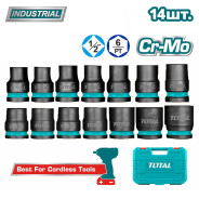 Набор ударных головок 1/2 "   (14 предметов)TOTAL THISTD12141