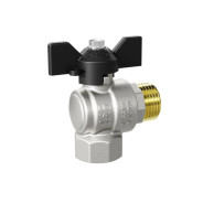 Кран шаровый угловой 3/4" нар.-вн. бабочка,   LD LD.47.202.20