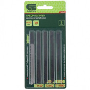 Набор полотен для электролобзика по дереву, 5шт.  Сибртех 78245