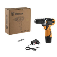 Дрель-шуруповерт аккумуляторная, 12В, 1 АКБ 1.5 А/ч, DEKO Banger SET 1...Deko 063-4129