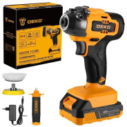 Полировальная машина, 20В, 1АКБ 2,0 А/ч,  DEKO KDCP20Deko 081-1027