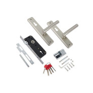 Замок врезной с/руч  БУЛАТ ЗВ4-1.02.08 ФЕРОНА матовый никель 5 перф.кл.  ...УЗК 15405