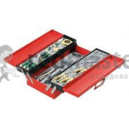 Ящик инструм (3 уровня, раскл.мет.) с набором инструмента и метрических, 12гр. головок 1/2" 80п...Force 50233-80