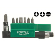 Набор бит 1/4" 30мм 8 шт.  Toptul GAAL0802