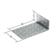 Уголок крепежный анкерный 40х200x40 mm KUL белый цинк  STARFIX SMP-40636-1