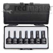 Набор бит-насадок 6-гранных ударных 7пр., 1/2" (4-6,8,10,12,14мм)  ...Force 4077