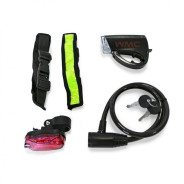 Фонари для велосипеда с аксессуарами, набор 5пр.  WMC TOOLS 90561