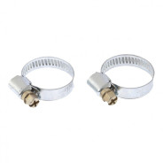 Хомуты металлические стандартное болтовое крепление 20-32 мм, ширина 9 мм, 2 шт.  ...Сибртех 47658