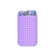 Коврик для ванной, прямоугольный с пузырьками, 67х37 см, фиолетовый  ...PERFECTO LINEA 22-267375