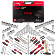 Набор инструментов 142 пр.1/4''3/8''1/2''(6-гр.)(4-32мм)  DISEN DS41421-5