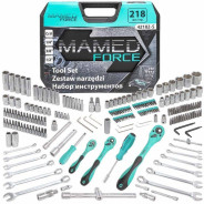 Набор инструментов 218пр. 1/4", 3/8", 1/2" (6гр.)  MAMEDFORCE MF-42182-5