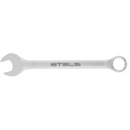 Ключ комбинированный, 27 mm, CrV, матовый хром  Stels 15218