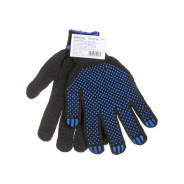 Перчатки х/б с ПВХ "Точка", 7.5 класс, черные  STARTUL ST7502